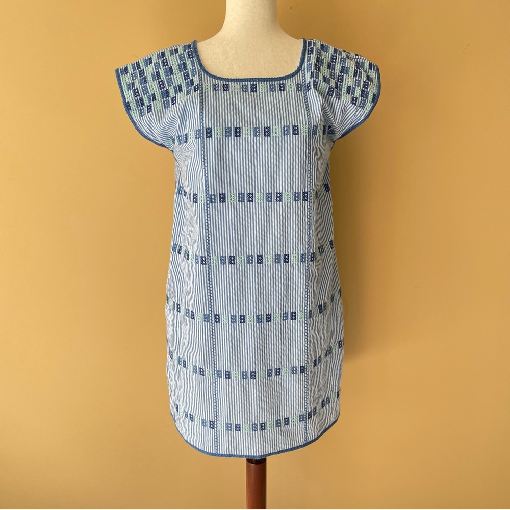 J.MARIE Embroidered Striped Dress Style JM1765